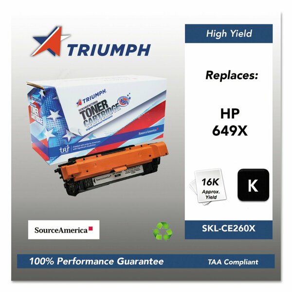 Triumph Remanufactured CE260X 649X High-Yield Toner, 17,000 Page-Yield, Black 751000NSH1114 SKL-CE260X